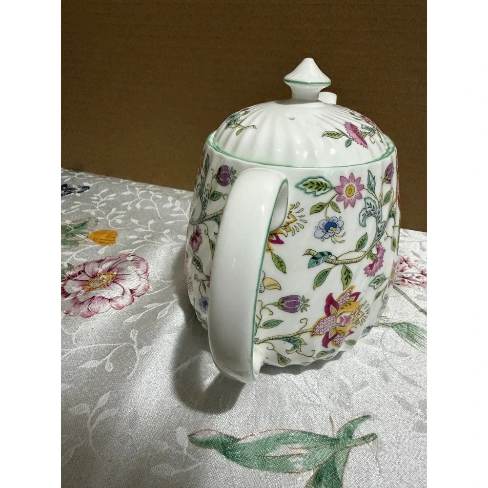 Minton Haddon Hall Teapot Bone China Floral Made in England John Wadsworth B1451